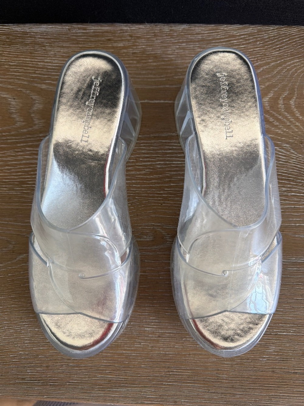 Jeffrey Campbell clear slides size 9 - Picture 2 of 9